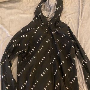 Victoria Secret PINK black womens windbreaker jacket